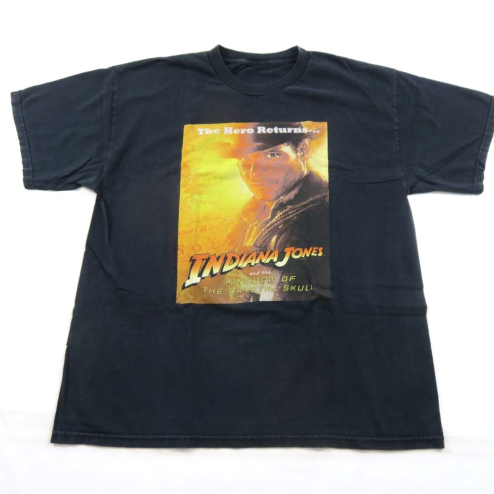 Indiana Jones Kingdom Of The Crystal Skull T-shirt Black Sz XL